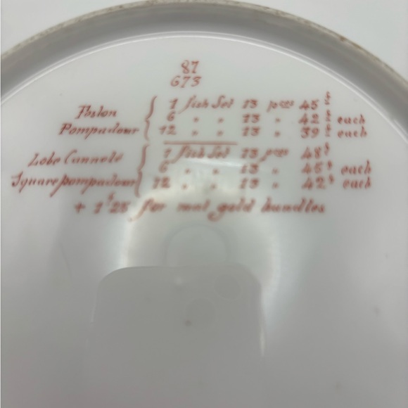 Salesman Limoges Elegant White Porcelain Plate - Picture 11 of 12